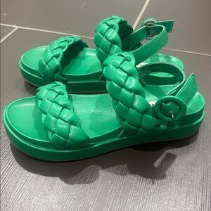 Steve Madden Paige Green Braided Sandals